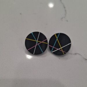 80s Colorful Geometric Stud Earrings